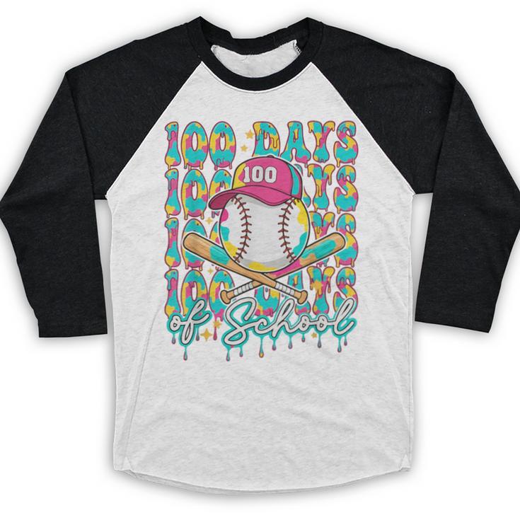 100 Days Of School Drip Baseball 100th Day Baseball School Baseball Raglan Shirt 100 Days Of School Drip Baseball 100th Day Baseball School Baseball Raglan Shirt