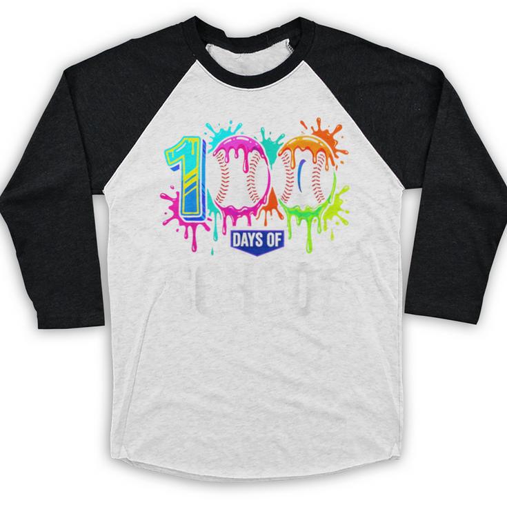 100 Days Of School Dripping Baseball Boys Kids Teacher Baseball Raglan Shirt 100 Days Of School Dripping Baseball Boys Kids Teacher Baseball Raglan Shirt