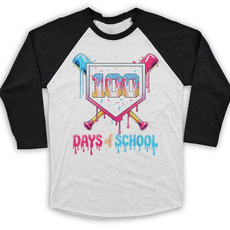 100 Days Of School Ice Cream Drip Baseball 100 Days Smarter Baseball Raglan Shirt 100 Days Of School Ice Cream Drip Baseball 100 Days Smarter Baseball Raglan Shirt