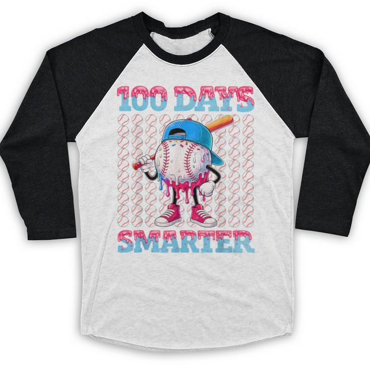 100 Days Smarter Baseball Drip Boys 100 Days Of School Kids Baseball Raglan Shirt 100 Days Smarter Baseball Drip Boys 100 Days Of School Kids Baseball Raglan Shirt