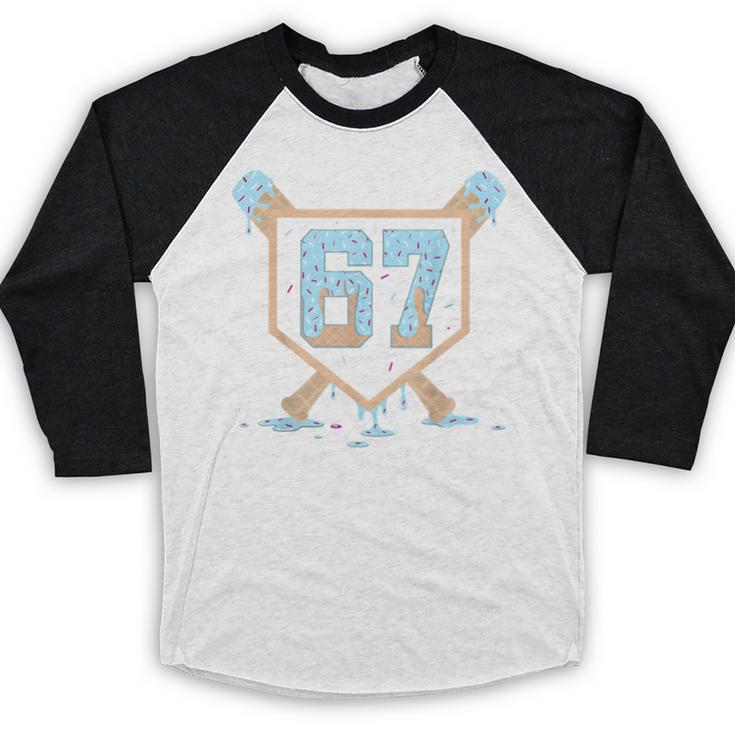 67 Ice Cream Drip Baseball Meme Six Seven Gen Alpha Baseball Raglan Shirt 67 Ice Cream Drip Baseball Meme Six Seven Gen Alpha Baseball Raglan Shirt
