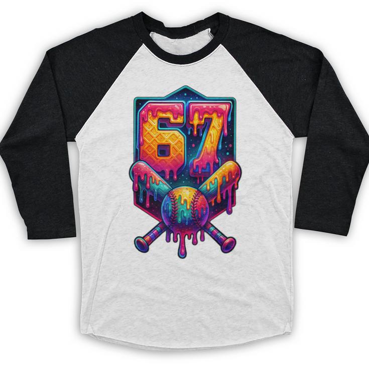 67 Meme Trendy Baseball Number 67 Player Six Seven Baseball Raglan Shirt 67 Meme Trendy Baseball Number 67 Player Six Seven Baseball Raglan Shirt