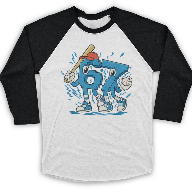 67 Six Seven 6-7 Italian Brainrot Kids Baseball Baseball Raglan Shirt
