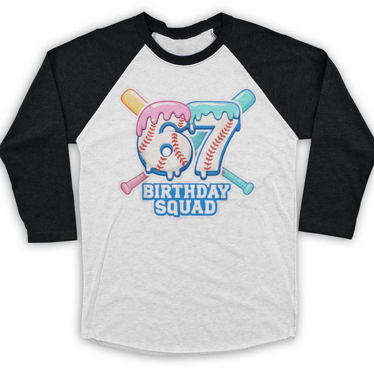 67th Birthday Squad Baseball Ice Cream Drip Birthday Squad Baseball Raglan Shirt 67th Birthday Squad Baseball Ice Cream Drip Birthday Squad Baseball Raglan Shirt