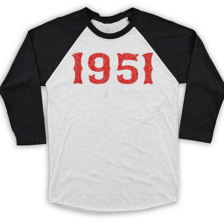 75 Year Old 1951 Classic Baseball Fan 75th Birthday Baseball Raglan Shirt 75 Year Old 1951 Classic Baseball Fan 75th Birthday Baseball Raglan Shirt