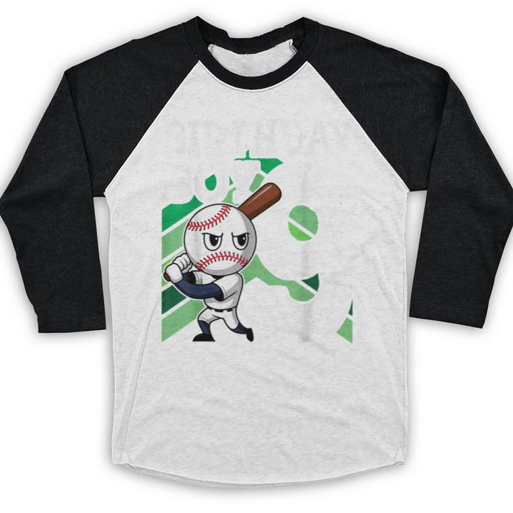 9th Birthday Baseball Birthday Party 9th Birthday Boy Baseball Raglan Shirt