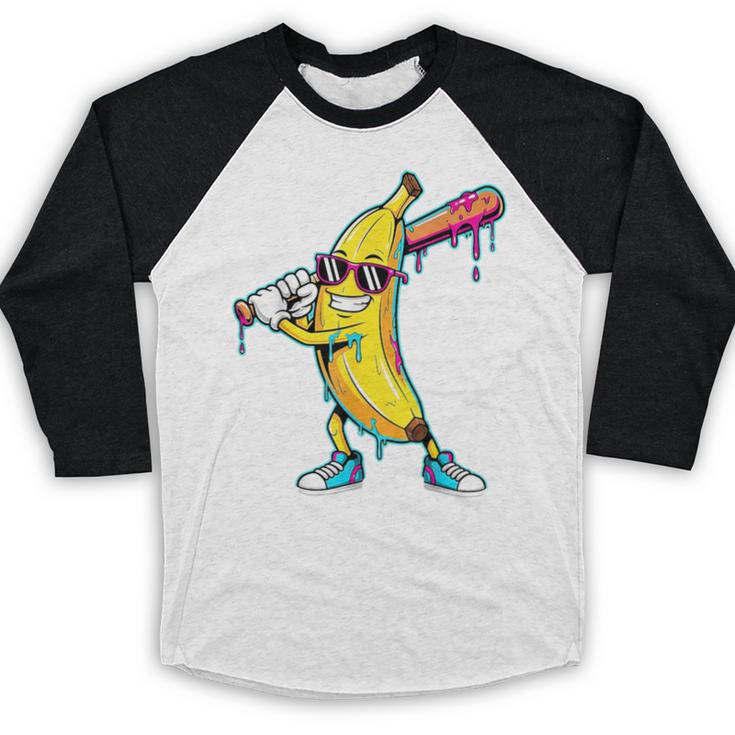 Banana Baseball Drip Kids Youth Boys Girls Baseball Raglan Shirt