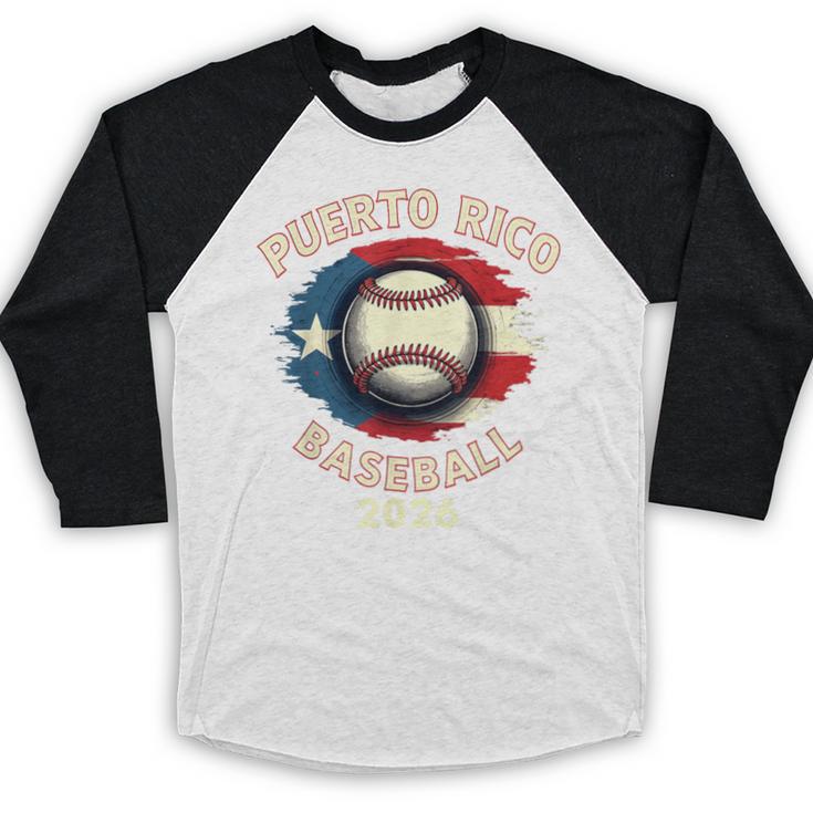 Baseball 2026 Puerto Rico Island Pride Sports Theme Baseball Raglan Shirt Baseball 2026 Puerto Rico Island Pride Sports Theme Baseball Raglan Shirt