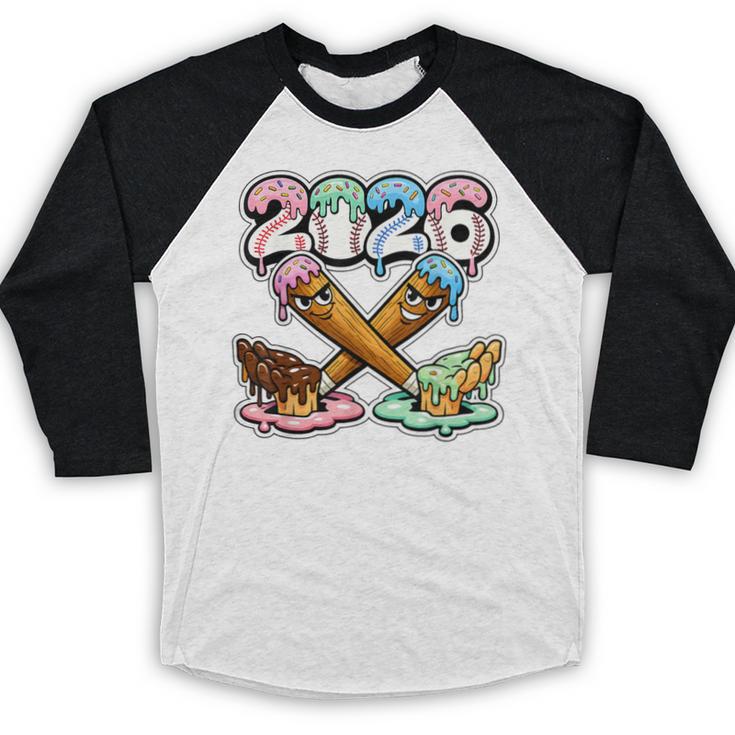Baseball Bat 2026 Hands Drip Boys Ice Cream Dripping Youth Baseball Raglan Shirt Baseball Bat 2026 Hands Drip Boys Ice Cream Dripping Youth Baseball Raglan Shirt