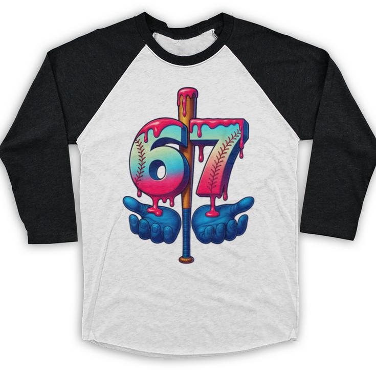 Baseball Bat Hands Drip 67 Six Seven Gen Alpha Slang Meme Baseball Raglan Shirt Baseball Bat Hands Drip 67 Six Seven Gen Alpha Slang Meme Baseball Raglan Shirt