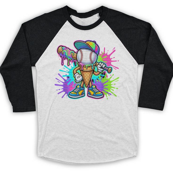 Baseball Boys Clothes For Boys Ice Cream Drip Baseball Stuff Baseball Raglan Shirt Baseball Boys Clothes For Boys Ice Cream Drip Baseball Stuff Baseball Raglan Shirt