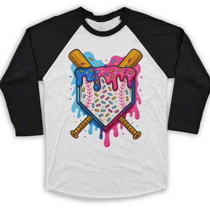 Baseball Boys Ice Cream Drip Baseball Baseball Raglan Shirt Baseball Boys Ice Cream Drip Baseball Baseball Raglan Shirt
