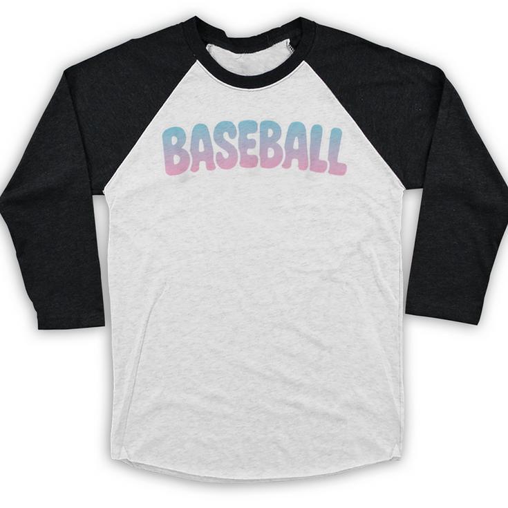 Baseball Bubble Letter Baseball Raglan Shirt