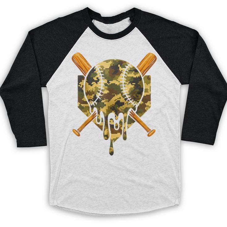Baseball Camo Boys Ice Cream Youth Baseball Baseball Raglan Shirt Baseball Camo Boys Ice Cream Youth Baseball Baseball Raglan Shirt