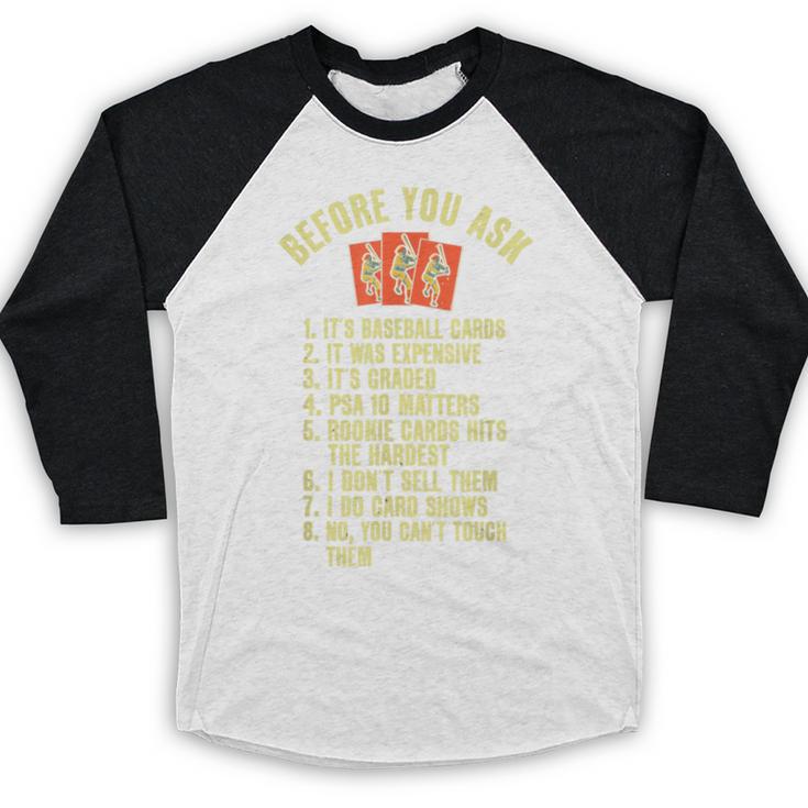 Baseball Card Collector Baseball Card Trading Baseball Raglan Shirt Baseball Card Collector Baseball Card Trading Baseball Raglan Shirt