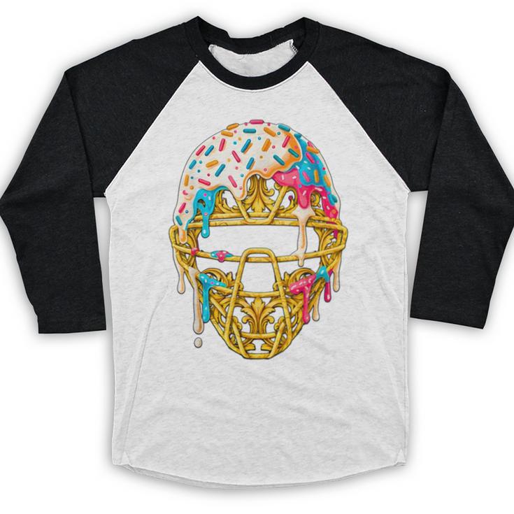 Baseball Drip For Boys Ice Cream Drip Youth Boys Catcher's Baseball Raglan Shirt