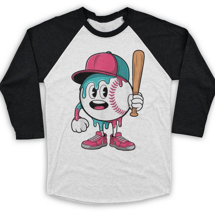 Baseball Drip Boys Ice Cream Youth Baseball Raglan Shirt