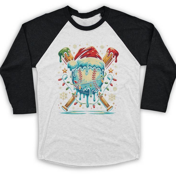 Baseball Drip Boys Youth Santa Christmas Baseball Baseball Raglan Shirt Baseball Drip Boys Youth Santa Christmas Baseball Baseball Raglan Shirt