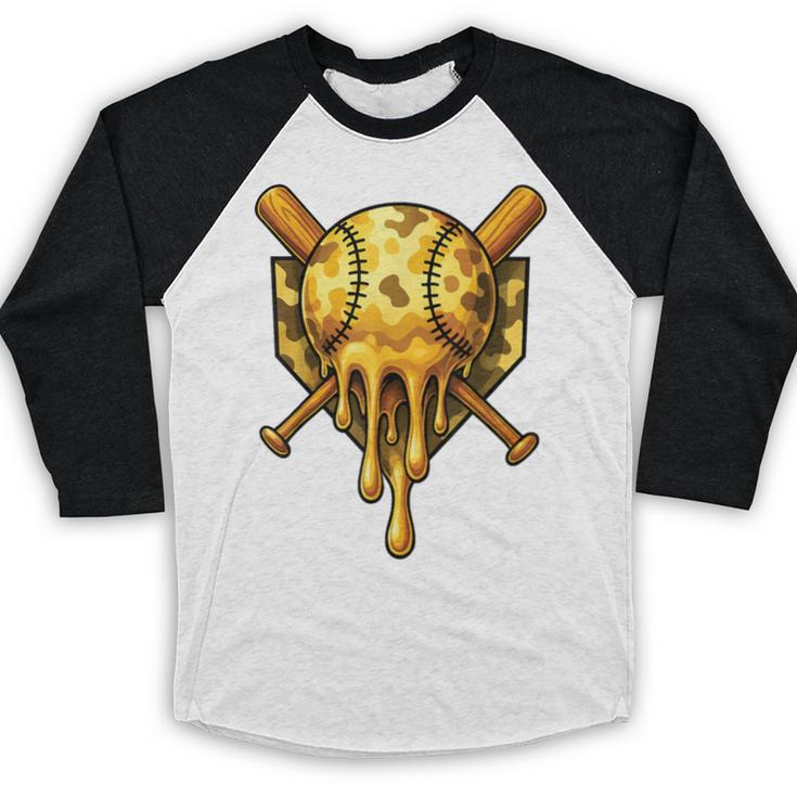 Baseball Drip Ice Cream Camo Cool Baseball Raglan Shirt Baseball Drip Ice Cream Camo Cool Baseball Raglan Shirt