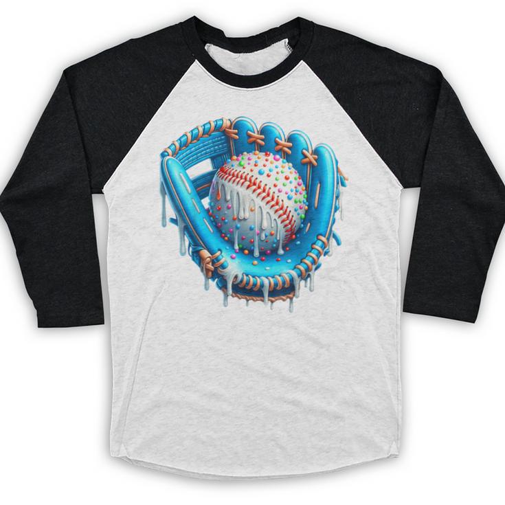 Baseball Drip Ice Cream Glove With Sprinkles Ball Boys Youth Baseball Raglan Shirt Baseball Drip Ice Cream Glove With Sprinkles Ball Boys Youth Baseball Raglan Shirt