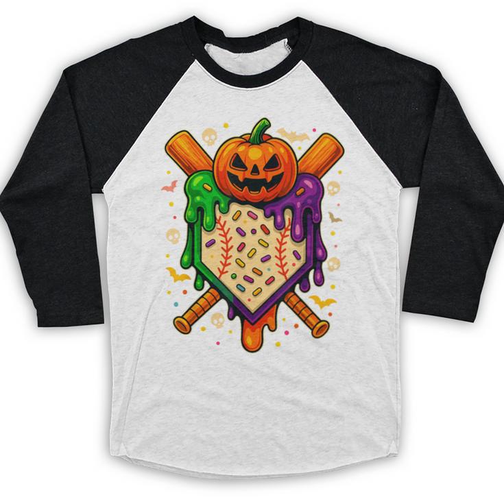 Baseball Drip Ice Cream Drip Halloween Baseball Lovers Baseball Raglan Shirt Baseball Drip Ice Cream Drip Halloween Baseball Lovers Baseball Raglan Shirt