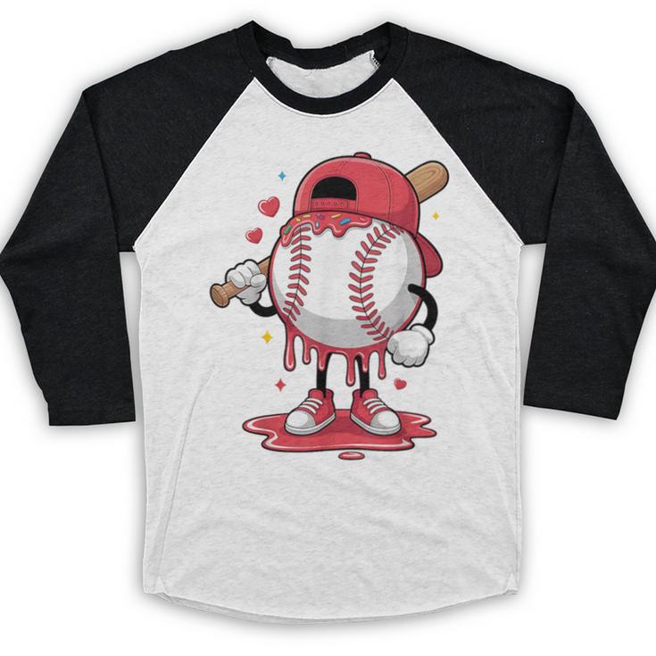 Baseball Drip Icecream Boy Kids Valentine Baseball Raglan Shirt Baseball Drip Icecream Boy Kids Valentine Baseball Raglan Shirt
