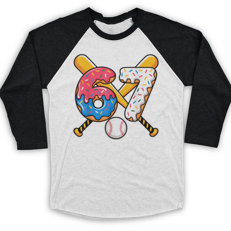 Baseball Drip Number 67 Player 67th Birthday Meme Baseball Raglan Shirt