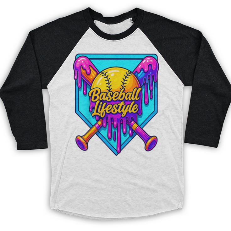 Baseball Drip Outfit Boys Ice Cream Drip Baseball Lifestyle Baseball Raglan Shirt