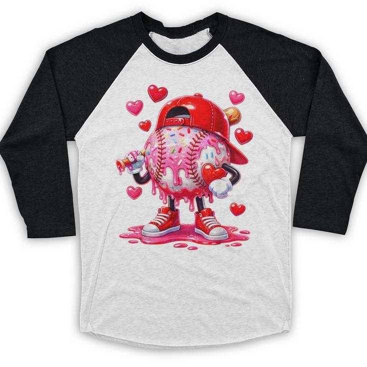 Baseball Drip Valentine Sports Vday Ice Cream Drip Heart Baseball Raglan Shirt Baseball Drip Valentine Sports Vday Ice Cream Drip Heart Baseball Raglan Shirt