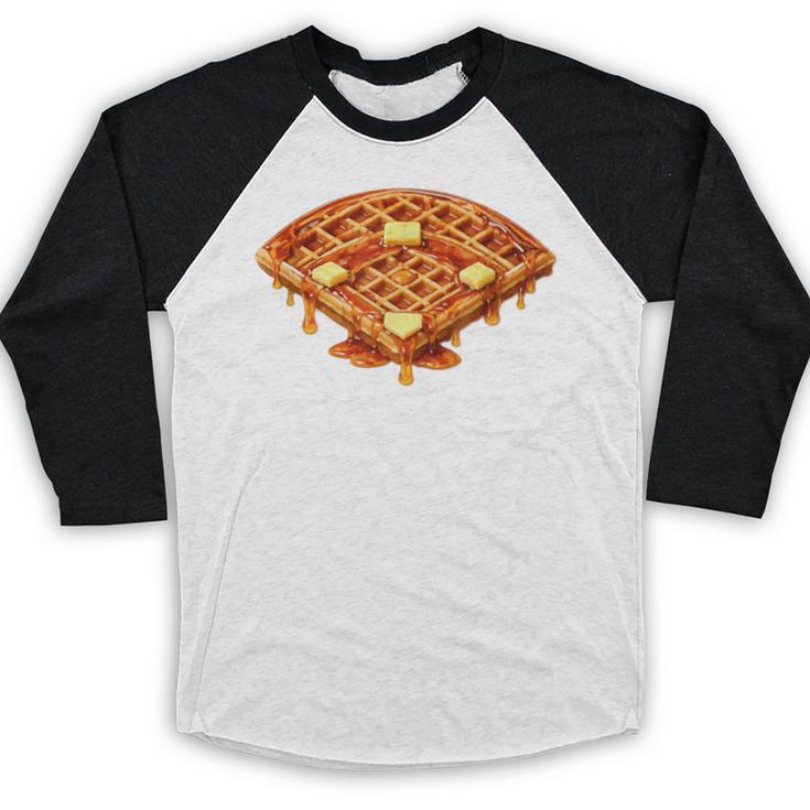 Baseball Dripping Waffle Field Baseball Raglan Shirt