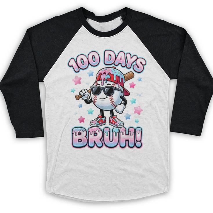 Baseball Ice Cram Drip 100 Days Of School 100th Boys Youth Baseball Raglan Shirt Baseball Ice Cram Drip 100 Days Of School 100th Boys Youth Baseball Raglan Shirt