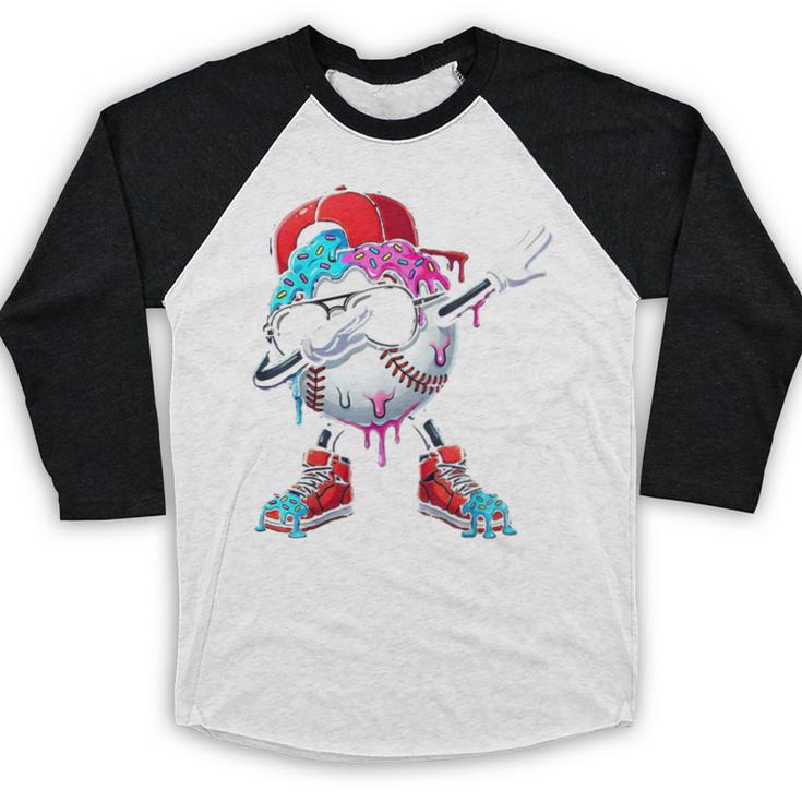 Baseball Ice Cream Drip Dabbing Sports Sprinkles For Boys Baseball Raglan Shirt Baseball Ice Cream Drip Dabbing Sports Sprinkles For Boys Baseball Raglan Shirt