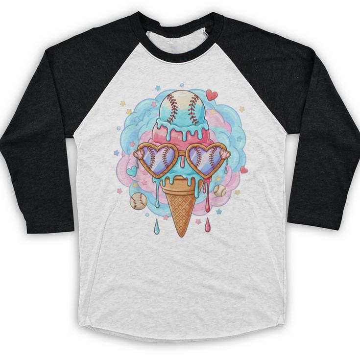 Baseball Ice Cream Heart Sunglasses Youth Boys Valentine Baseball Raglan Shirt Baseball Ice Cream Heart Sunglasses Youth Boys Valentine Baseball Raglan Shirt