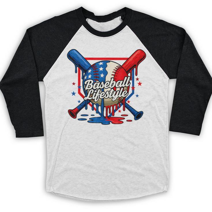 Baseball Life Style 101 Apparel Youth Drip Baseball Baseball Raglan Shirt
