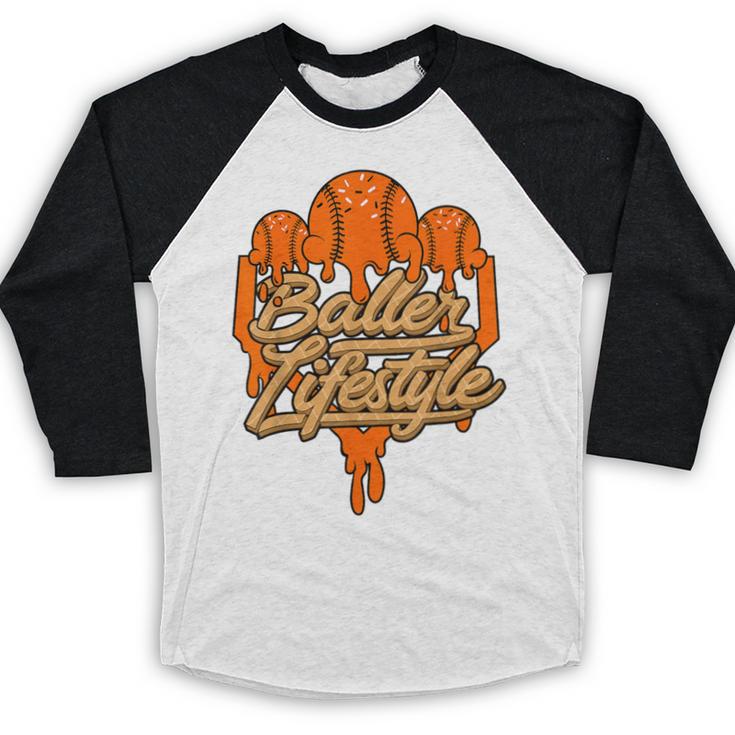 Baseball Lifestyle Home Plate Orange Ice Cream Drip Men Boys Baseball Raglan Shirt Baseball Lifestyle Home Plate Orange Ice Cream Drip Men Boys Baseball Raglan Shirt