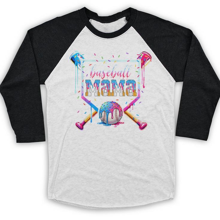 Baseball Mama Ice Cream Drip For Men Women Boy Kids Baseball Raglan Shirt