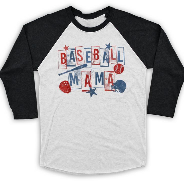 Baseball Mama Mom Mother Vintage Game Day Baseball Raglan Shirt