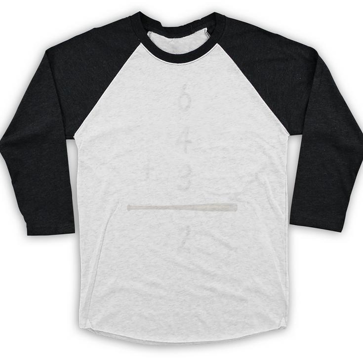 Baseball Math 6 4 3 2 Double Play Cute Softball Game Premium Tri-Blend Baseball Raglan Shirt