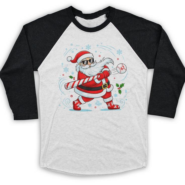 Baseball Santa 67 Christmas Xmas Pajamas Boys Kid Baseball Raglan Shirt Baseball Santa 67 Christmas Xmas Pajamas Boys Kid Baseball Raglan Shirt