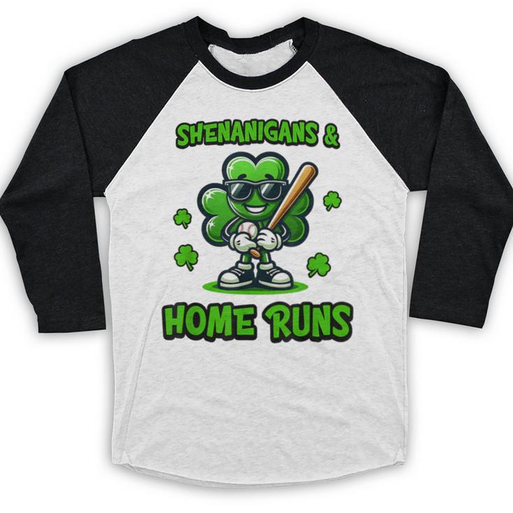 Baseball St Patrick's Day Irish Shamrock Trendy Baseball Raglan Shirt