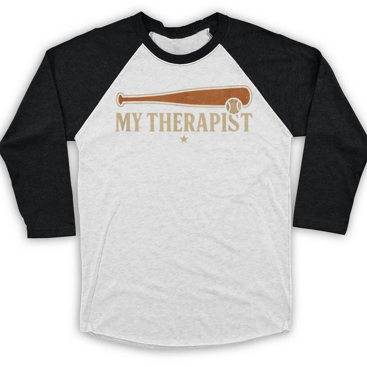 Baseball Tee My Therapist Bat Men Women Kids Baseball Raglan Shirt Baseball Tee My Therapist Bat Men Women Kids Baseball Raglan Shirt