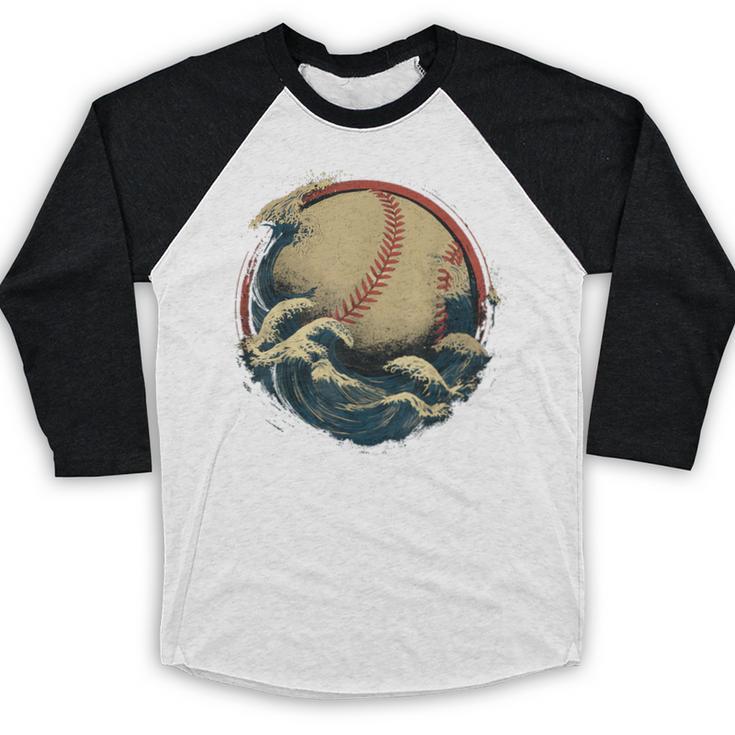 Baseball Waves Ocean Sports Baseball Fans Baseball Raglan Shirt Baseball Waves Ocean Sports Baseball Fans Baseball Raglan Shirt