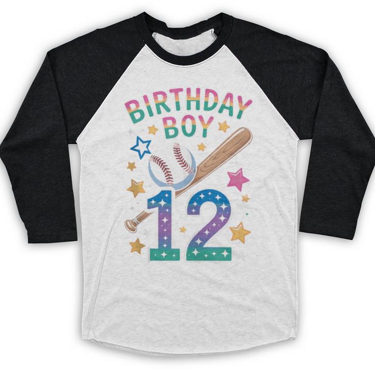 Birthday Boy 12th Birthday Baseball Baseball Raglan Shirt Birthday Boy 12th Birthday Baseball Baseball Raglan Shirt