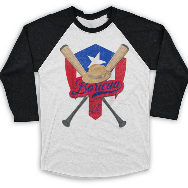 Boricua Puerto Rico Baseball Coqui Frog Pava Hat Fan Baseball Raglan Shirt Boricua Puerto Rico Baseball Coqui Frog Pava Hat Fan Baseball Raglan Shirt