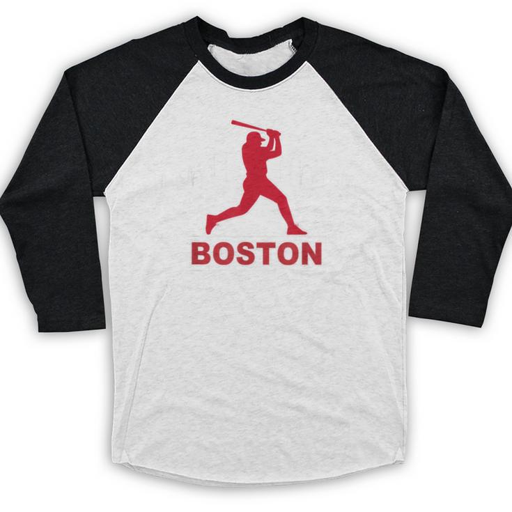 Boston Lovers Skyline Retro Baseball Heartbeat Men Women Baseball Raglan Shirt