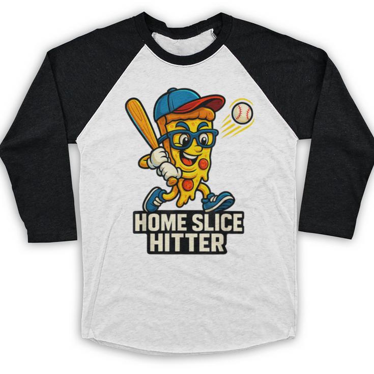 Boys Pizza Theme Baseball Home Hitter Baseball Raglan Shirt Boys Pizza Theme Baseball Home Hitter Baseball Raglan Shirt