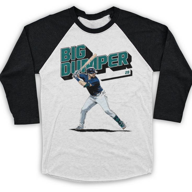 Cal Raleigh Seattle MLB Baseball Players MLBCRA205M Baseball Raglan Shirt