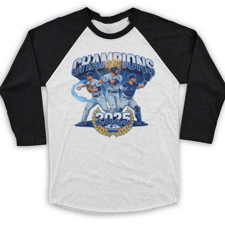 Champions 2025 Baseball Retro Athletic Celebration Theme Baseball Raglan Shirt