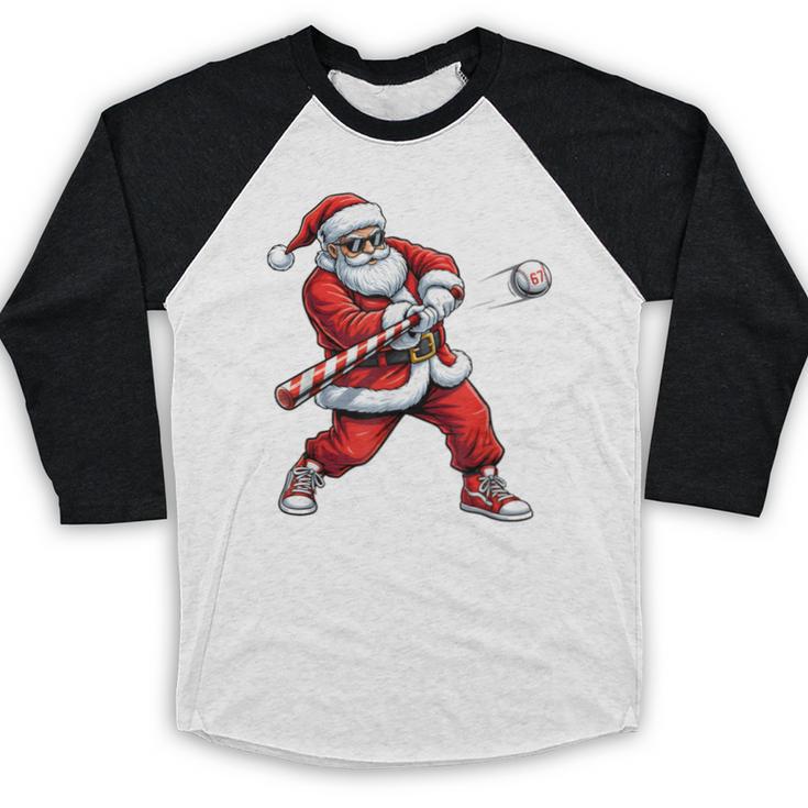 Christmas Baseball Player Santa Xmas Boys Men Toddler Baseball Raglan Shirt Christmas Baseball Player Santa Xmas Boys Men Toddler Baseball Raglan Shirt