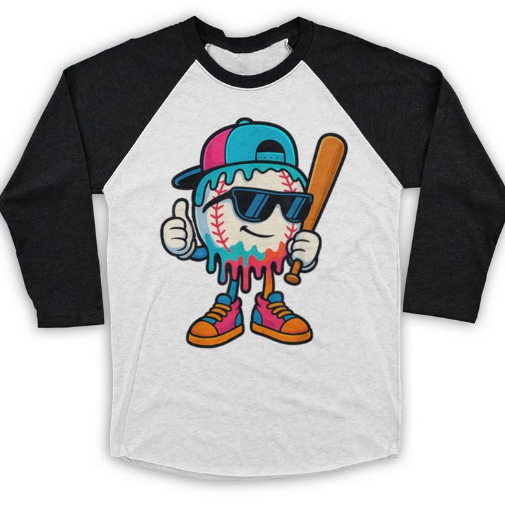 Cool Baseball Drip For Boys Ice Cream Drip Baseball Kids Baseball Raglan Shirt Cool Baseball Drip For Boys Ice Cream Drip Baseball Kids Baseball Raglan Shirt